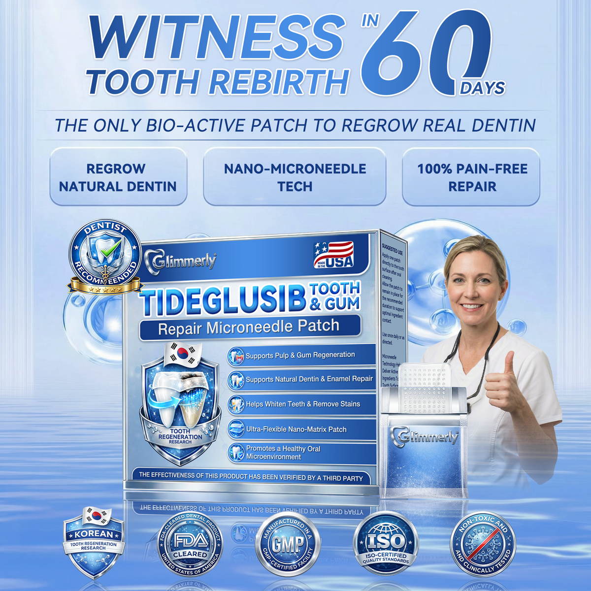🦷𝐆𝐥𝐢𝐦𝐦𝐞𝐫𝐥𝐲®📟🚀𝐓𝐢𝐝𝐞𝐠𝐥𝐮𝐬𝐢𝐛 𝐓𝐨𝐨𝐭𝐡 & 𝐆𝐮𝐦 𝐑𝐞𝐩𝐚𝐢𝐫 𝐌𝐢𝐜𝐫𝐨𝐧𝐞𝐞𝐝𝐥𝐞 𝐏𝐚𝐭𝐜𝐡  | 𝐀𝐝𝐯𝐚𝐧𝐜𝐞𝐝 𝐒𝐭𝐞𝐦-𝐂𝐞𝐥𝐥 𝐀𝐜𝐭𝐢𝐯𝐚𝐭𝐢𝐨𝐧 𝐓𝐞𝐞𝐭𝐡 𝐒𝐭𝐫𝐢𝐩𝐬(🦷𝐑𝐞𝐛𝐮𝐢𝐥𝐝 𝐄𝐧𝐚𝐦𝐞𝐥 & 𝐃𝐞𝐧𝐭𝐢𝐧 • 𝐒𝐭𝐫𝐞𝐧𝐠𝐭𝐡𝐞𝐧 𝐆𝐮𝐦𝐬 • 𝐄𝐫𝐚𝐝𝐢𝐜𝐚𝐭𝐞 𝐓𝐚𝐫𝐭𝐚𝐫 & 𝐎𝐝𝐨𝐫 • 𝐒𝐭𝐨𝐩 𝐓𝐨𝐨𝐭𝐡 𝐒𝐞𝐧𝐬𝐢𝐭𝐢𝐯𝐢𝐭𝐲)