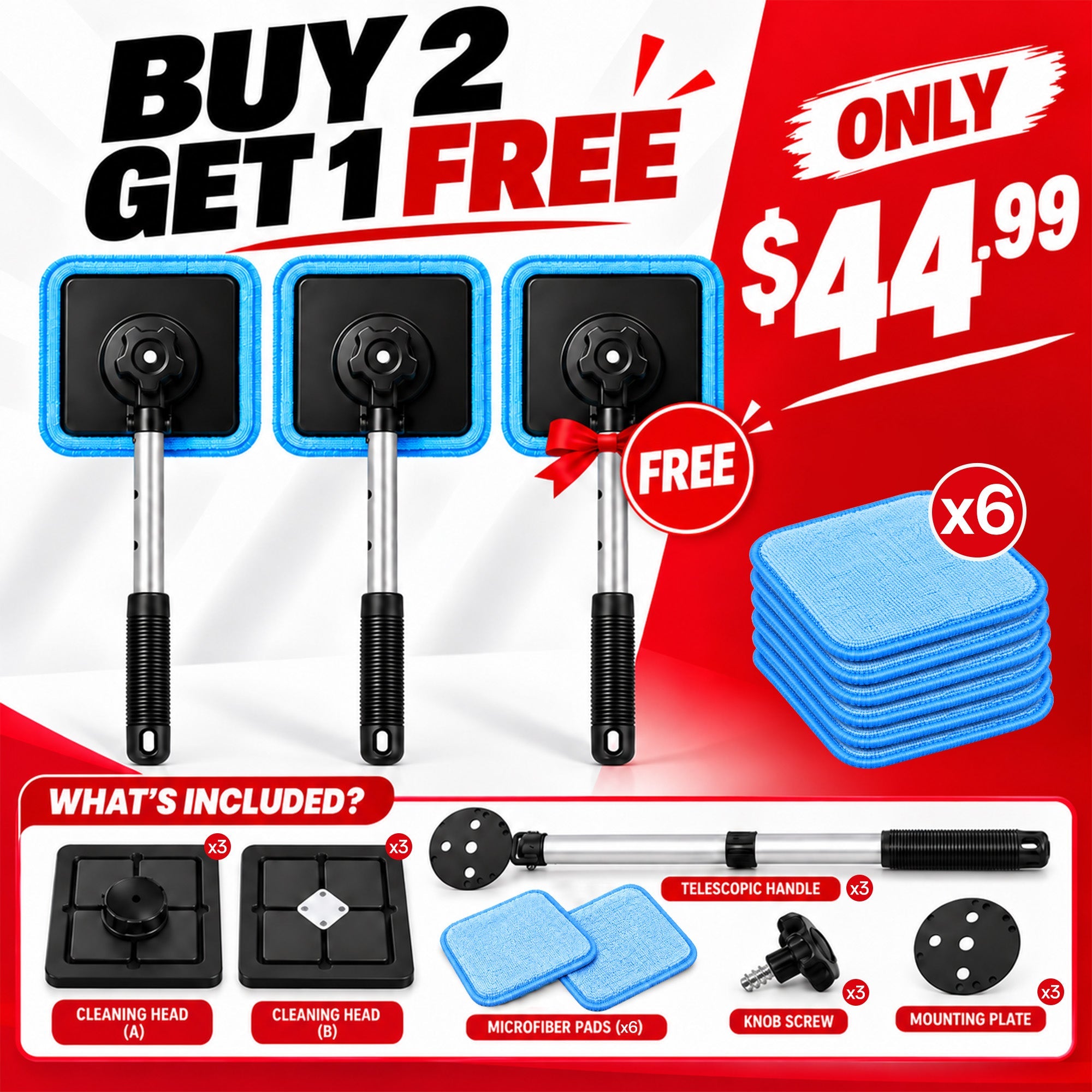 BUY 2 + GET 1 FREE