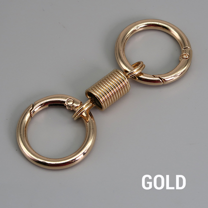 (🔥2025 Last Day Promotion  - 49% off)Nordic Retro Spring Double Ring Keychain