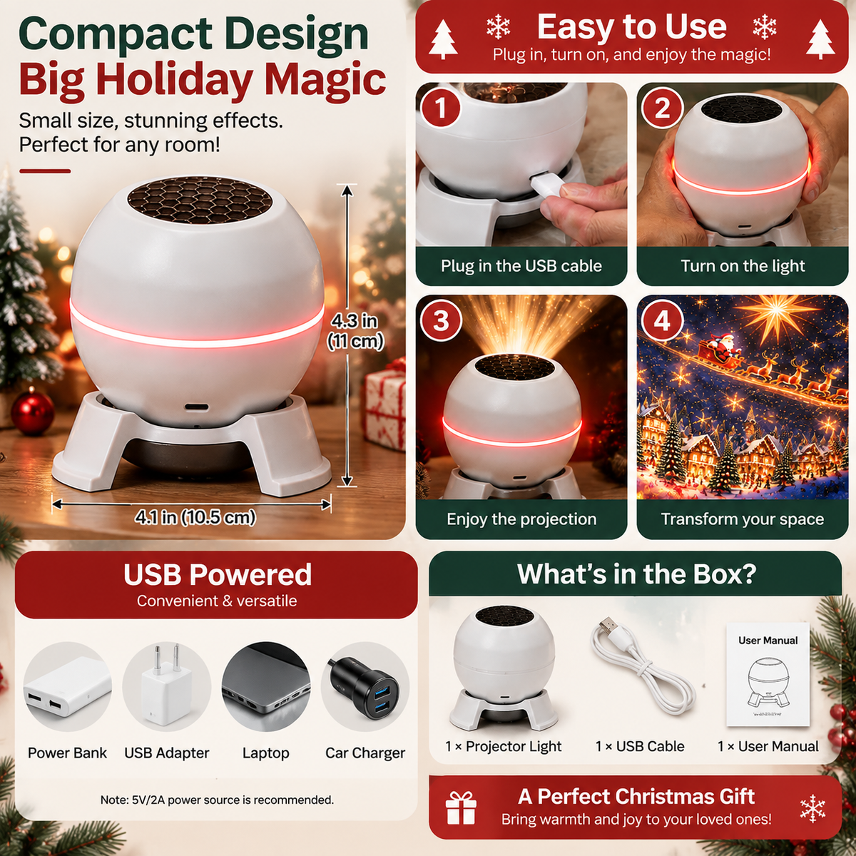 Official Store | 🎅🎄 SCNDR® Smart Holographic Projector (HD Smart Dynamic 5D)
